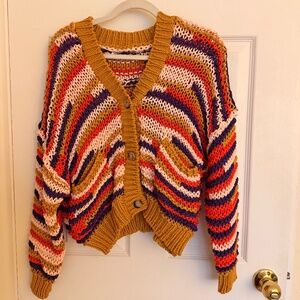 Zara Multicolor Striped Cardigan